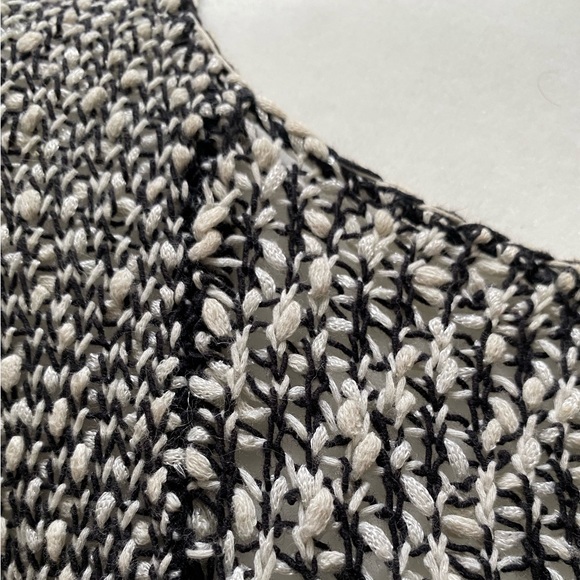 Revolve Dre Black and White Knit Sweater Oversized - Picture 2 of 6